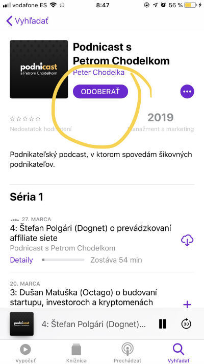 Apple podcasty 